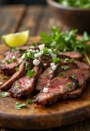 Carne asada ăn kèm tortilla và salad
