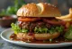 Burger BBQ chay với rau tươi