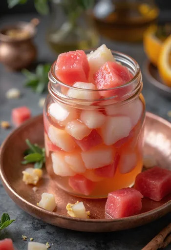 Vỏ dưa hấu chua ngọt trong lọ