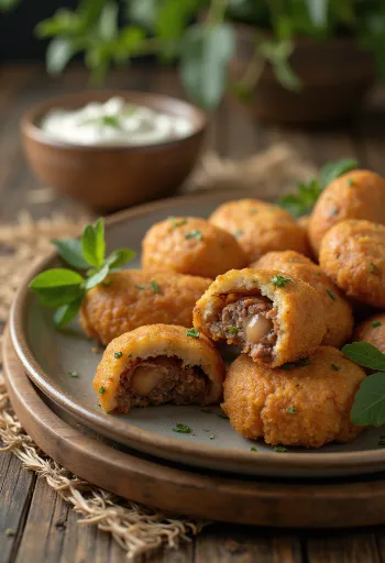 Kibbeh được dọn ra đĩa
