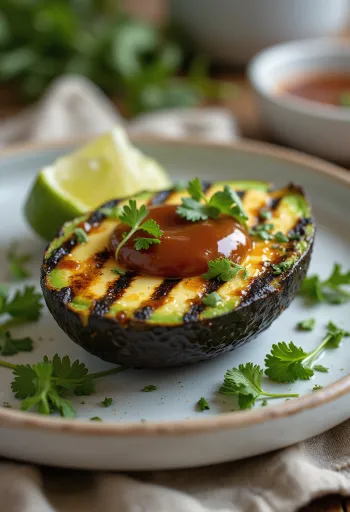 Bơ nướng BBQ được bày biện