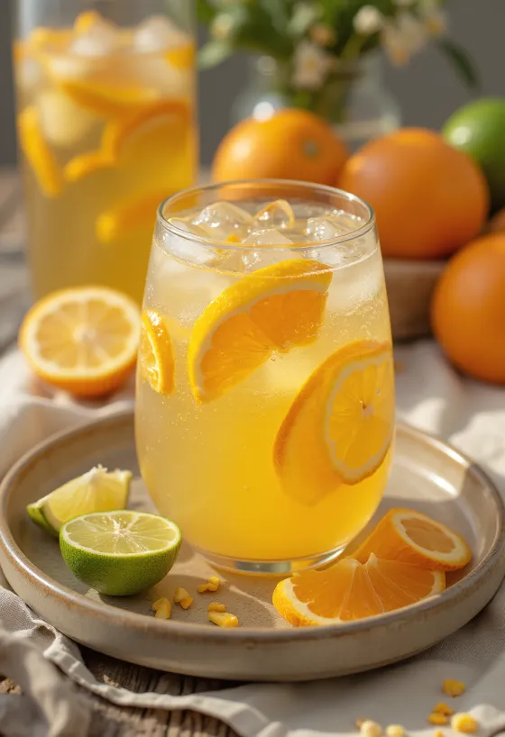 Cider cam chanh tươi mát mới pha