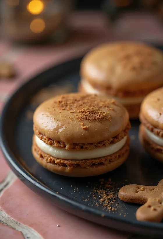 Macaron gia vị bánh gừng