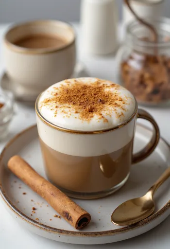 Chai latte gia vị phục vụ trong cốc