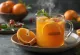 Cider quýt được phục vụ trong ly