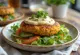 Burger Falafel được bày biện