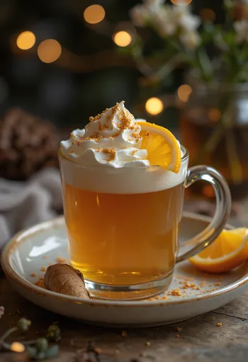 Cider nóng gia vị phục vụ trong ly