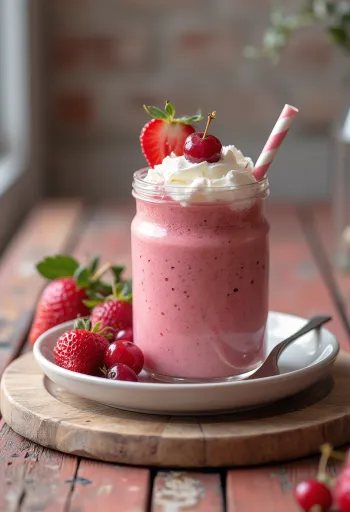 Frappé dâu tây nho chuỗi ngọc mới pha