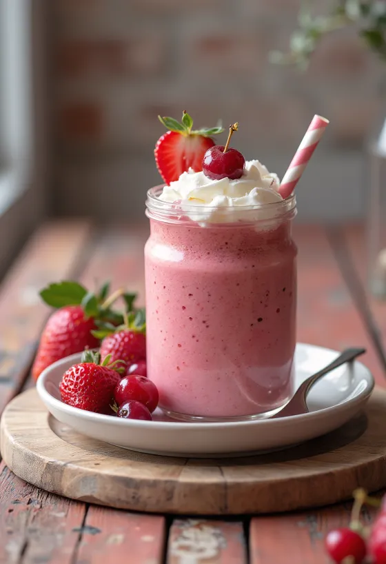 Frappé dâu tây nho chuỗi ngọc mới pha