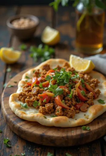 Lahmacun trình bày đẹp mắt