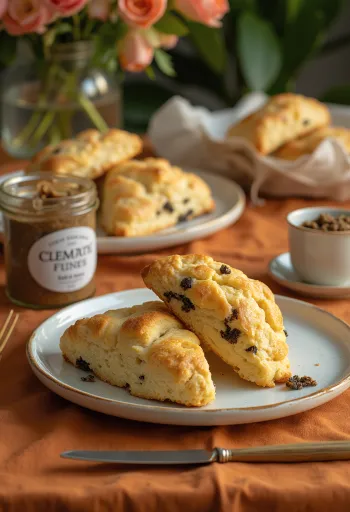 Scone nấm truffle được phục vụ