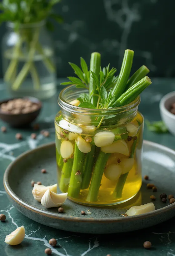 Rau mùi chua ngọt được phục vụ