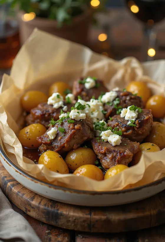 Lamb Kleftiko, thịt cừu Hy Lạp nướng chậm với rau củ