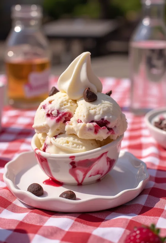 Kem Baskin-Robbins Love Potion được phục vụ
