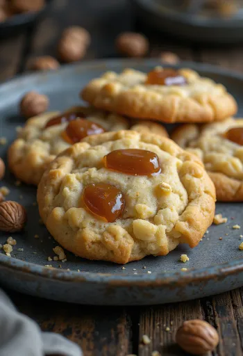 Bánh quy hạt phỉ đường caramel giòn rụm