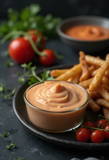 Sốt mayonnaise sriracha cay được bày ra
