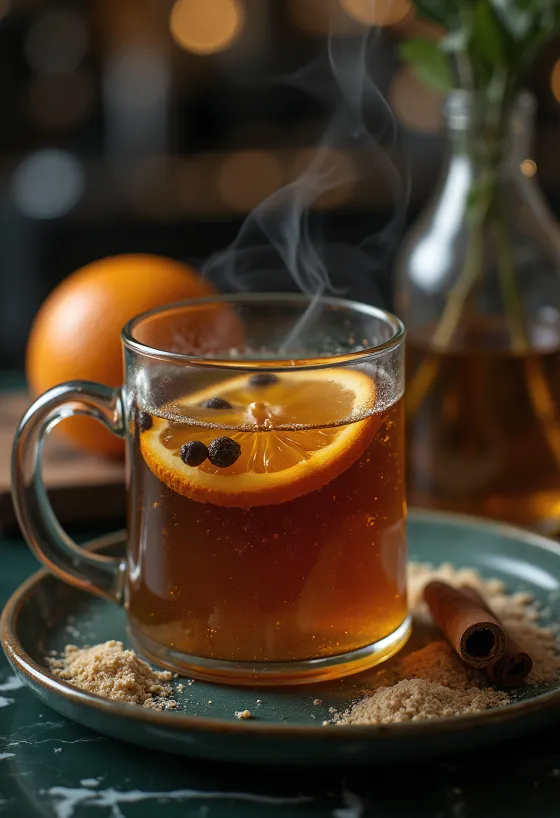 Cider đinh hương trong cốc