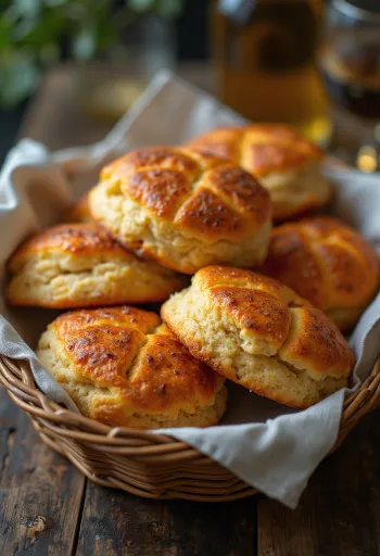 Bánh pogácsa màu đỏ cam đặc trưng do ớt bột paprika