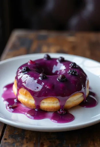 Huckleberry doughnut vừa mới phục vụ