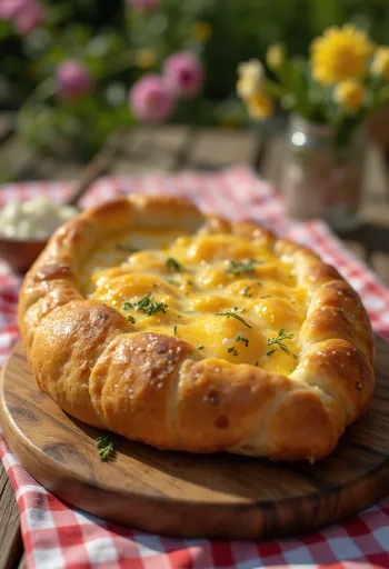 Khachapuri Với Tỏi, bánh mì phô mai nướng vàng rụm