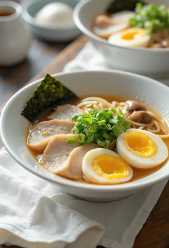 Yuzu ramen với nước dùng cam quýt, ức gà và rau thơm