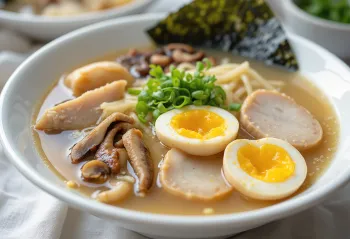 Yuzu ramen với nước dùng cam quýt, ức gà và rau thơm
