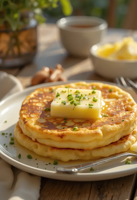 Bánh Crumpet nướng vàng