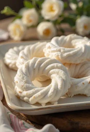 Bánh vòng Meringue, những chiếc vòng bọt đường giòn tan trang trí lễ hội