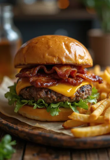 Burger BBQ tại gia hấp dẫn