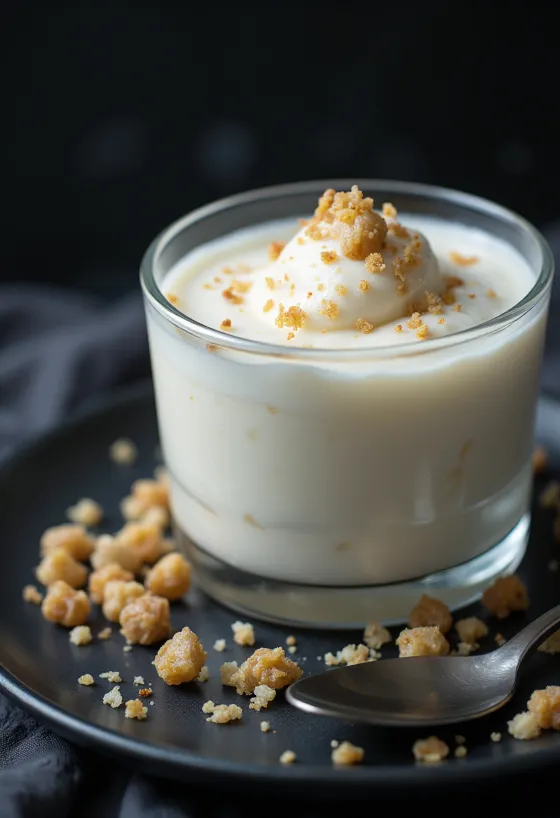 Panna cotta bạc hà trong ly