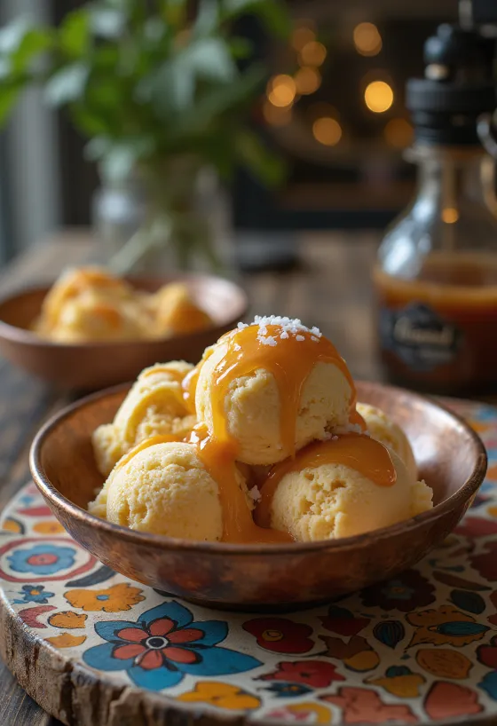 Kem caramel nâu vàng mịn màng