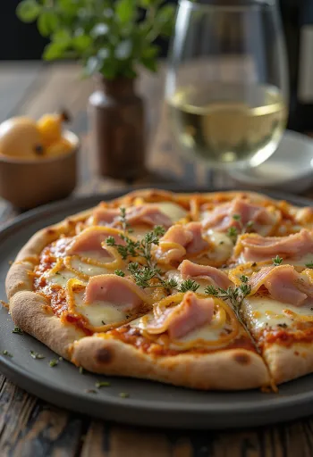 Pizza alla Messinese với cá ngừ và hành tây