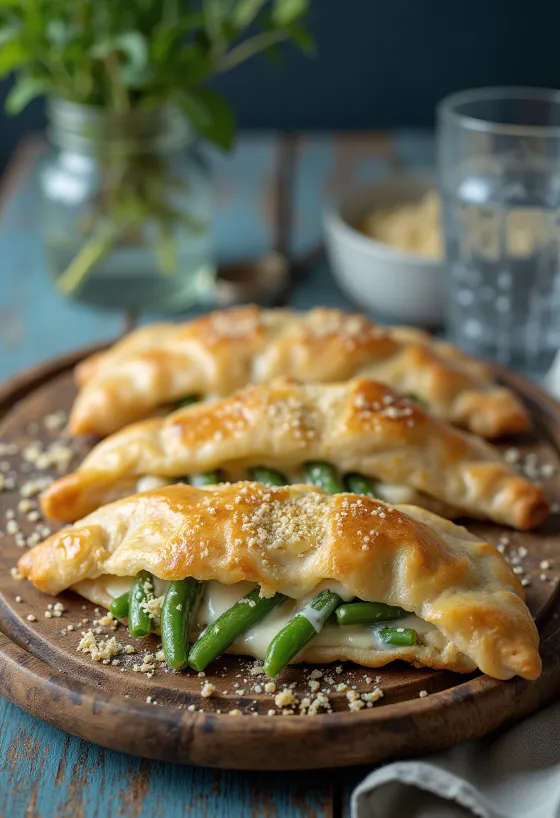 Calzone đậu que mới nướng