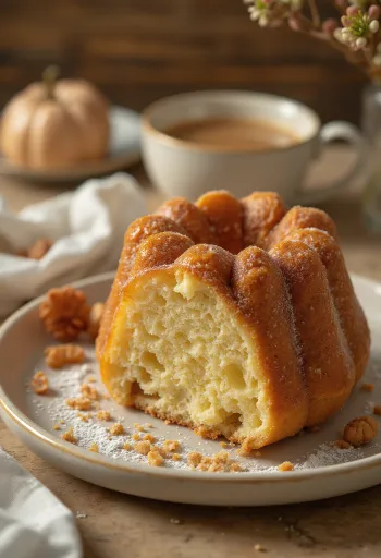 Bánh Kuglóf vani hạt dẻ được phục vụ