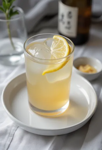 Cider rượu Sake Nhật Bản phục vụ trong ly