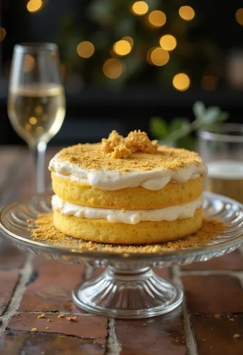 Bánh kim sa với trang trí thanh lịch