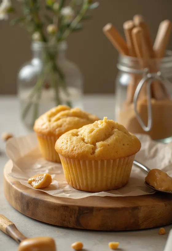 Cupcake Bơ Đậu Phộng được phục vụ