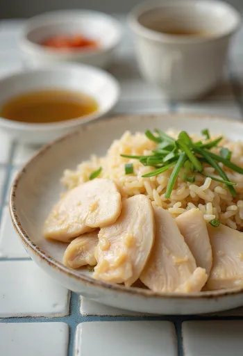 Cơm gà Hải Nam được phục vụ