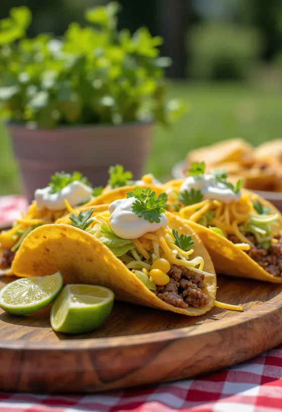 Taco thịt bò rau củ đầy màu sắc