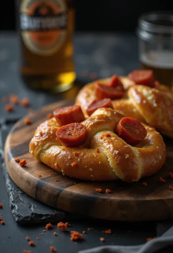 Bánh quy xoắn Chorizo được bày biện