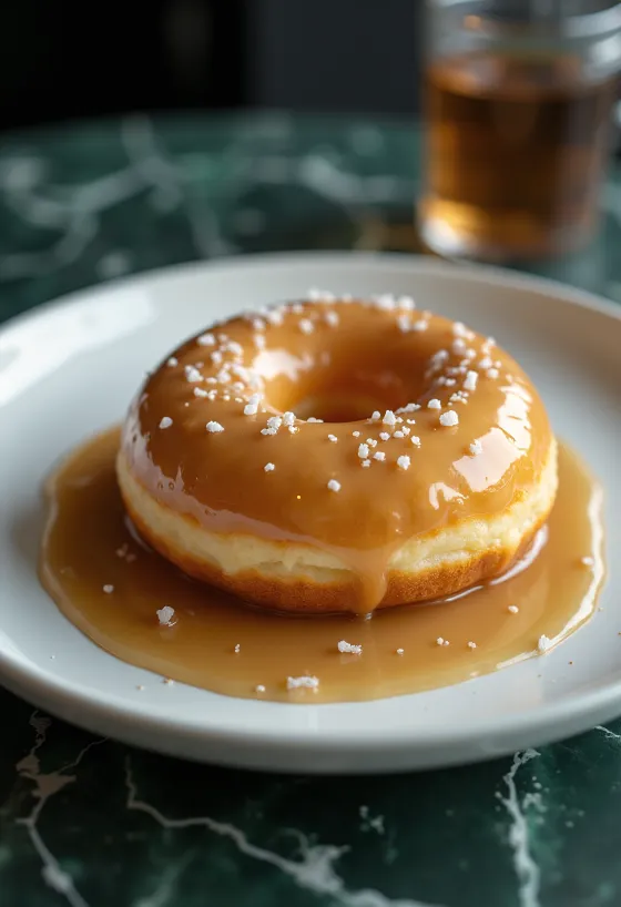 Bánh rán nhúng sốt caramel mặn