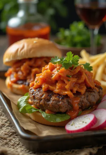 Burger kimchi Hàn Quốc bắt mắt