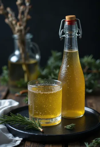 Cider lá thông Scandinavia phục vụ trong ly
