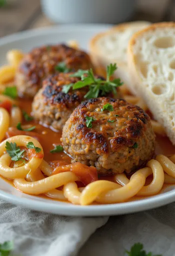 Thịt viên chiên vỏ giòn, làm từ thịt xay mọng nước