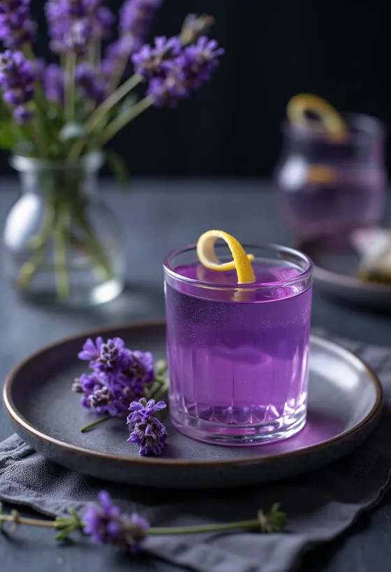 Rượu mùi hoa oải hương trong chai