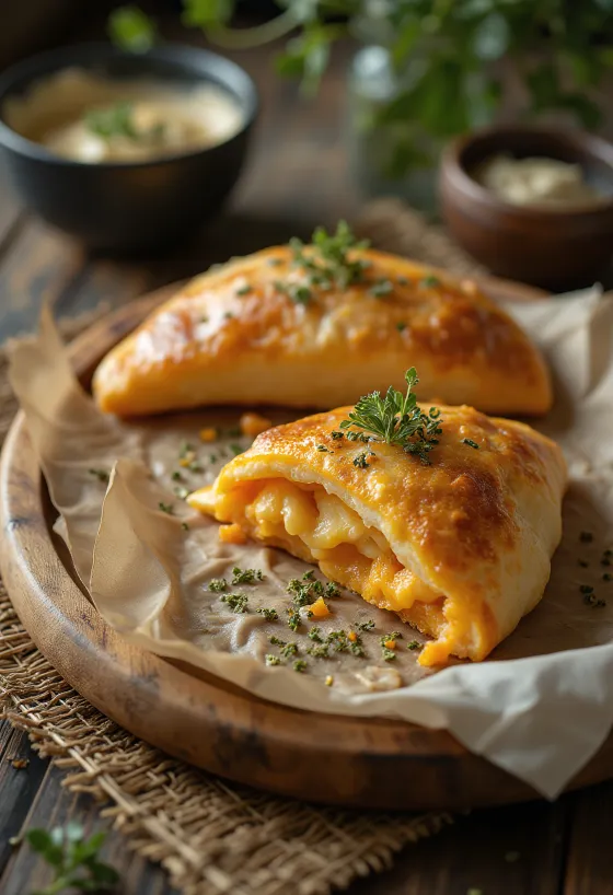Calzone khoai lang nướng vàng nâu