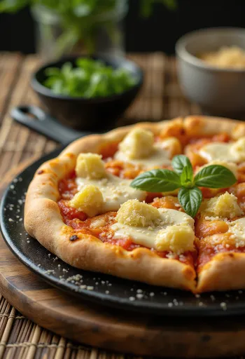 Pizza ai Carciofini với atisô và phô mai