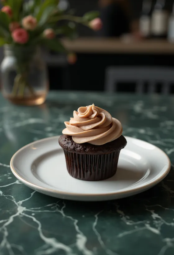Bánh cupcake sô cô la kem tươi mới nướng