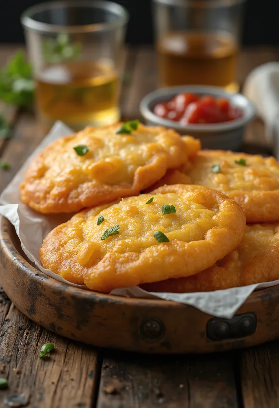 Bánh mì chiên Frybread thổ dân Mỹ mới nướng
