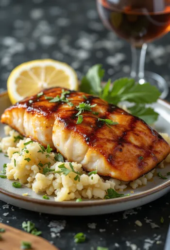 Cá tuyết nướng BBQ với gia vị tươi